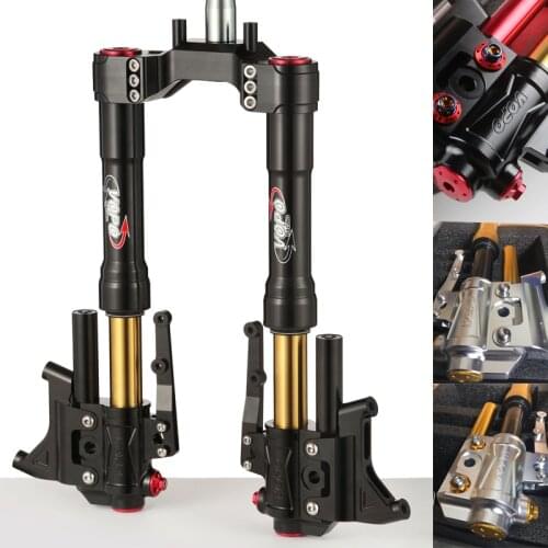 Motorcycle Racing Front Shock Absorber/fork Double Adjustable With Twin-brake Bracket For Motorbike Scooter Building