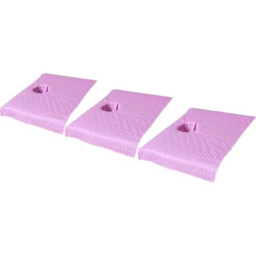 3pcs Cotton Massage Table Face Hole Towel Beauty Bed Cover Sheet