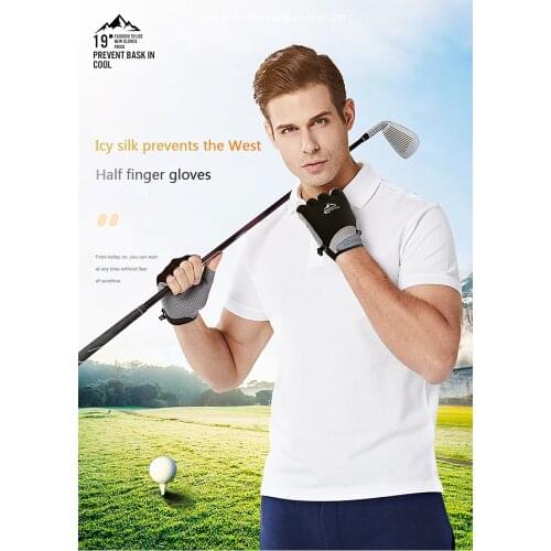 Half Finger Mesh Ice Silk Gloves, Riding Golf Motorcycle Breathable Sunscreen Summer Gloves for Men Women