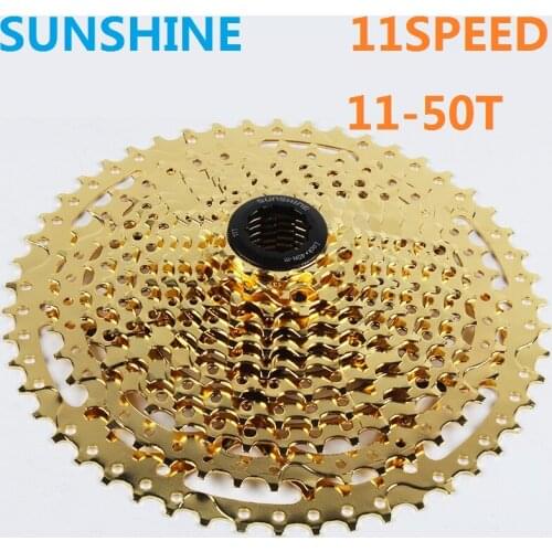 SUNSHINE Gold 11 Speed 11-50T MTB Mountain Bike Cassette Freewheel 11/33 Speed Bicycle Rear Hub Flywheel Bike Part