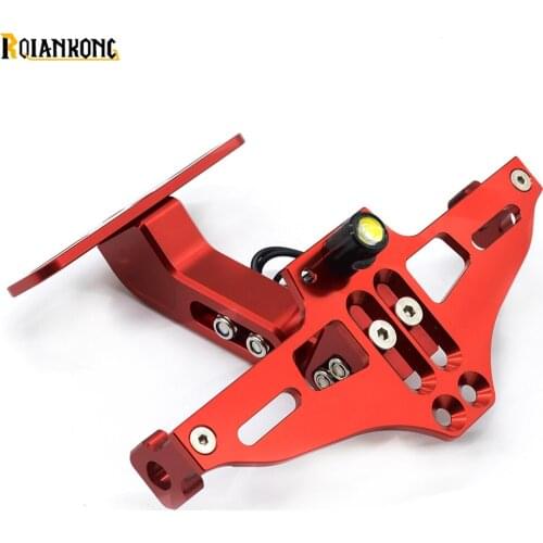 Universal Motorcycle Adjustable Angle Aluminum License Number Plate Frame For Honda NSR250/MC18/MC21/MC22/MC19/CBR250 1988 1994