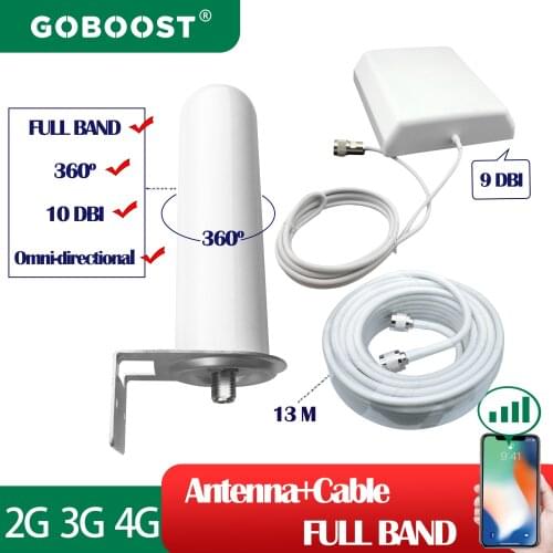 GOBOOST 3G 4G Cellular Amplifier Omni-directional Antenna Cable Kit 700-2700Mhz For Internet Signal Booster DCS WCDMA 1800 2100