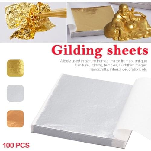 Pcs Gold Copper Leaf Sheets Tissue Paper Gliding Sheet for Art Craft Decoration Arts Crafts Design Gliding Sheet respectable