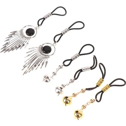 1 pair Metal Bells Nipple Clamps SM Nipple Ring Flirting Teasing Sex toys Bondage Kit Slave BDSM Girl Exotic Adult Accessories
