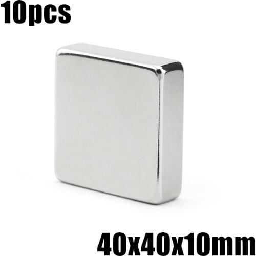 10pcs F40x40x10mm Super Powerful Strong Rare Earth Block NdFeB Magnet Neodymium N35 Magnets F40*40*10mm- Free Shipping