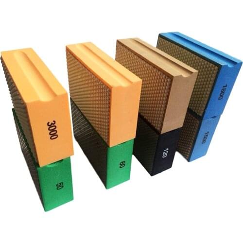 Diamond Hand Polishing Pad Diamond Granite Marble Stone Glass Polish Sanding Block 50-7000# Grit