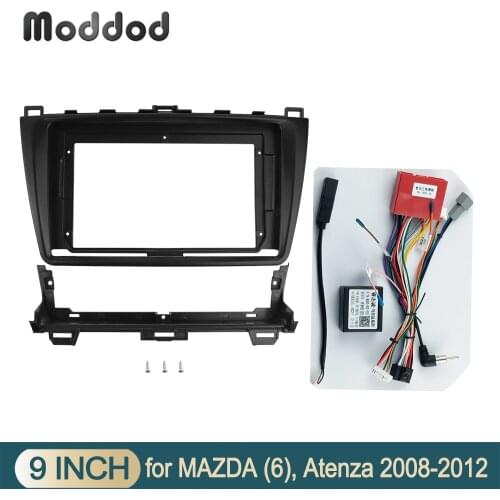 9 inch Car Radio Fascias Fit for MAZDA 6 ATENZA 20209-2013 Stereo GPS DVD Player Instal Surround Trim Panel Dashboard Kit Frame