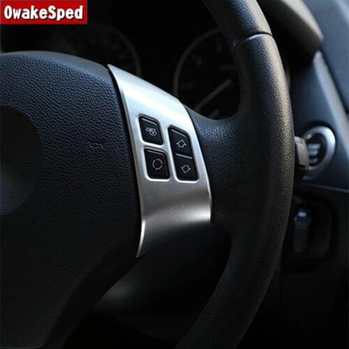 Car Styling Steering Wheel Buttons Frame Cover Trim Carbon Fiber Color Sticker For BMW 3 series E90 X1 E84 lnterior Accessories