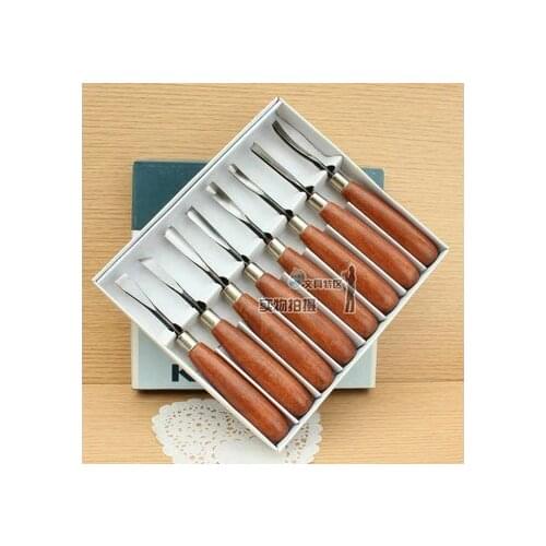 Free Shipping Woodpecker pmb-308 wooden knife Medium sculpture knife wood carving knife 8 set sculpture tools