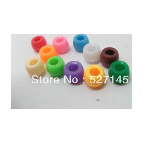 Free Shipping Plastic Beads 6x8mm Beads Barrel Beads 2000Pcs/Lot Mixed Color