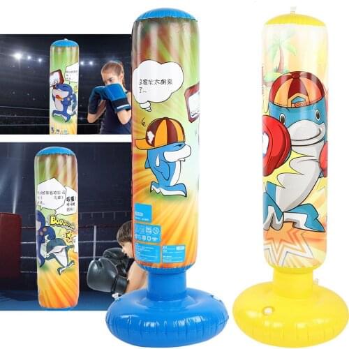 Children Punching Bag Inflatable Standing Boxing Bag Fitness Sandbag Stress Relieve Toy Inflatable Kids Sandbag Home Gym Fitness