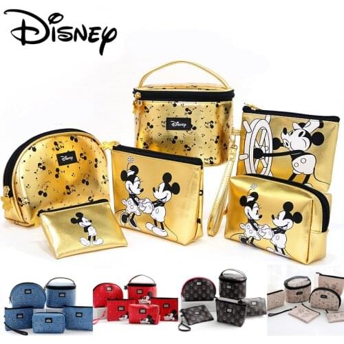 Disney Mickey Mouse Multi-function Women Bag Wallet Purse Baby Care Bag Fashion Mummy Bag Girls Gifts Genuine