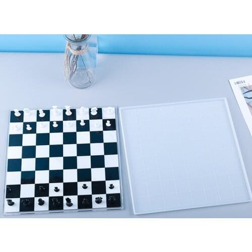 DIY Epoxy Resin Molds Chess Board Silicone Mold DIY Crafts Making Tool