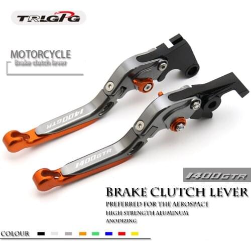 For KAWASAKI GTR 1400 GTR1400 CONCOURS 2007-2017 Year Motorcycle Accessories Folding Extendable Brake Clutch Levers logo 1400GTR