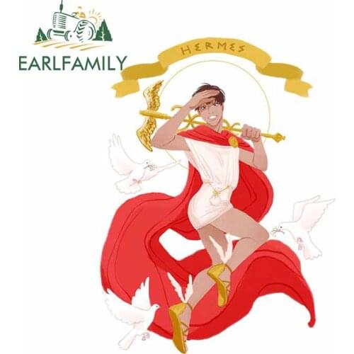 EARLFAMILY 13cm x 9.8cm for Hermes Greece God Artoon Decal Personality Car Stickers Scratch-Proof Motorcycle RV Car Assessoires