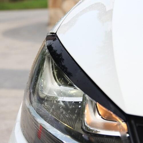 Headlights Eyebrow Eyelids ABS Chrome Trim Cover Sticker for Volkswagen VW Golf 7 MK7 GTI Accessories Car Styling