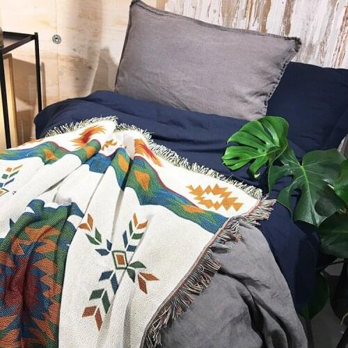 Geometry Nordic Travel Blanket Plaid Baby Sleeping Quilt Comforter Play Rugs Mattress