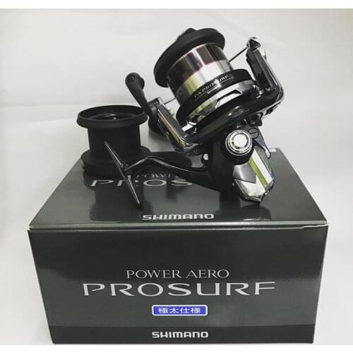 SHIMANO POWER AERO PROSURF Spinning Fishing Reel for Surf Casting 5+1BB SURF Reel Throwing Fishing 19KG Power 3.5:1 Extra Spool