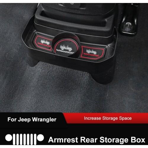 QHCP Car Rear Air Outlet Storage Box Stowing Tidying Trays Pallets Organizer Drinks Cigarette Holder For Jeep Wrangler JL 18 19