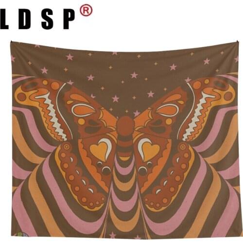 LDSP Abstract Retro Butterfly Tapestry Wall Hanging Covering Rugs Background Cloth Beach Mat Blanket Art Bedroom Living Home Dec