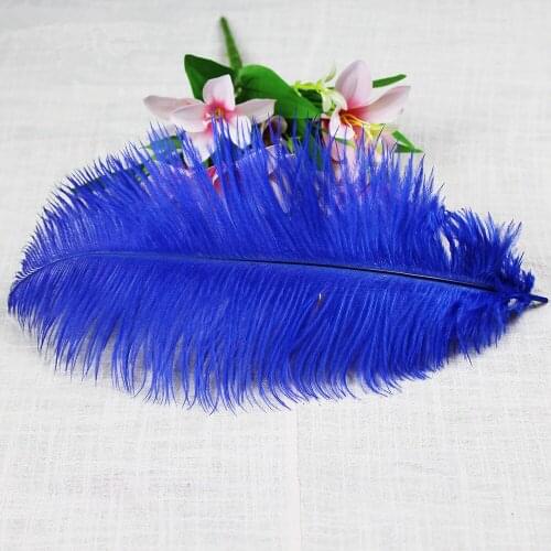 HOT Free shipping 50pcs/lot 45-50cm/18-20inches royal blue ostrich feather Plume wedding decoration blue feather ostrich plumage