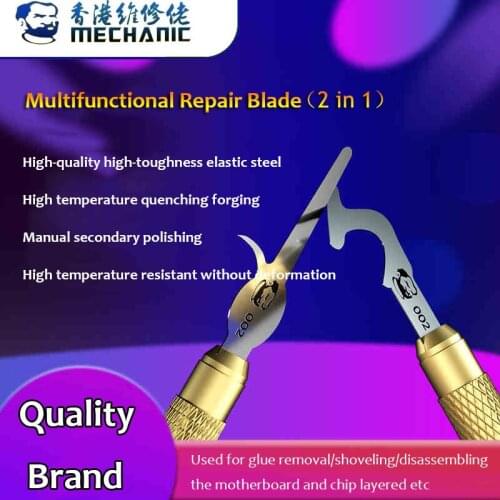 Mechanic Handword Polished High toughness Mobile Phone Chip Repair Blade 2 IN 1 Motherboard BGA Glue Cleaning Scraping Pry Tools