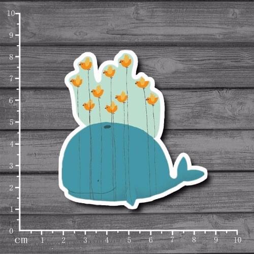 Min.order is $10(mix order) Cute whale bird waterproof suitcase Stationery stickers luggage stickers tide brand stickers[single]