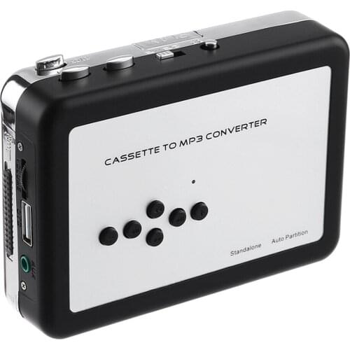 Muslady USB Cassette Capture Tape-to-MP3 Converter into Computer Multifunctional Stereo Audio Cassette Player with Earphone