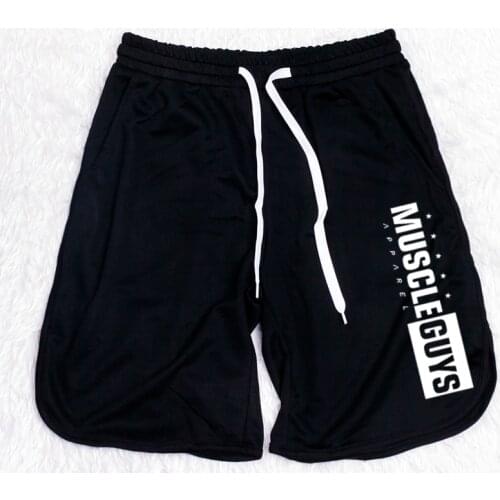 Mens Summer Shorts Muscle Guys Shorts Quick-drying Beach Sweat Shorts Bodybuilding Fitness Shorts Running Shorts 6650-N054
