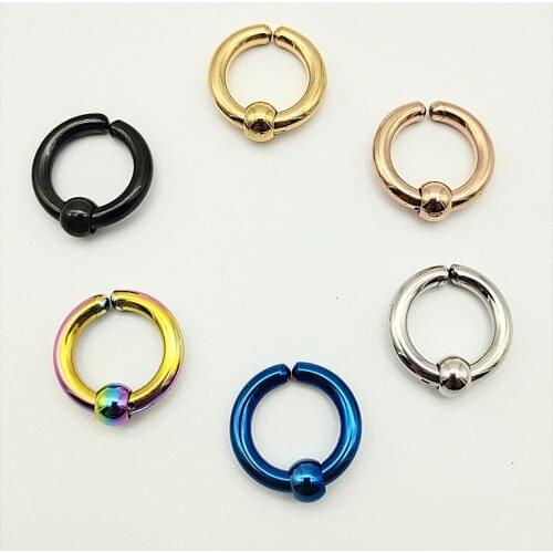 6Pcs Ear Clip Non Piercing Earrings Fake Earrings for Men Circle Round Earring With Small Ball Fashion Jewelry Punk Rock Style