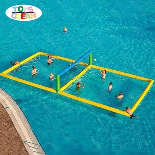 Floating Inflatable Water Volleyball Court Inflatable Water Sport Arena Inflatable Volleyball Pitch for sale
