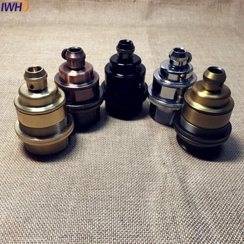 IWHD Portampada Vintage E27 Lamp Holder Bulb Socket Douille Pendant Light Lamp Holder E27 Lampholder