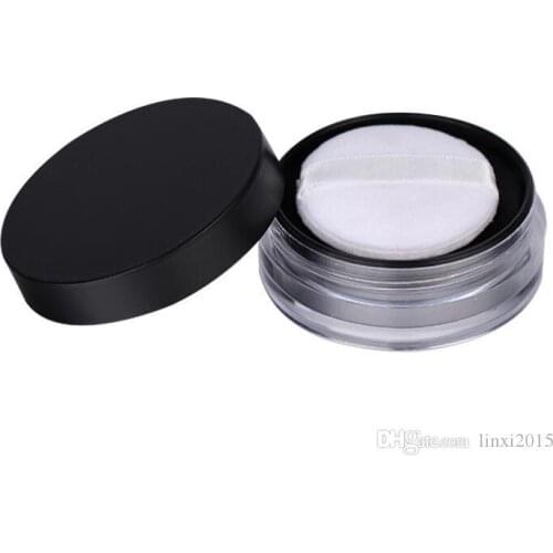 10g Plastic Empty Powder Case Face Powder Makeup Jar Travel Kit Blusher Cosmetic Makeup Containers with Sifter powder puff and L