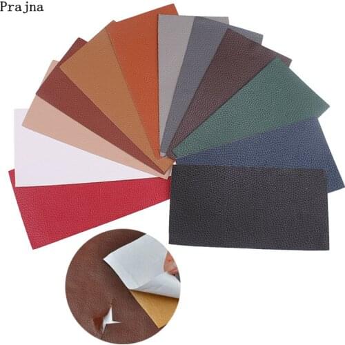 Prajna Self-sticking Patches PU Leather Repair Stickers Remake Sofa Leather Bag Shoes Cars DIY Applique Colorful Rectangle Cloth