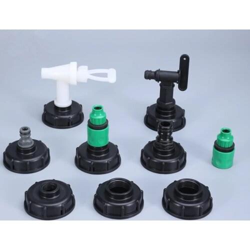 Durable Ibc Tank Fittings S60X6 Coarse Threaded to 1/2" 3/4" 1" Water Tap Connector Garden Irrigation Connectors