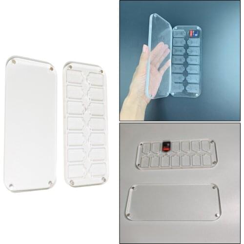 Clear 14 Slot Gaming Card Storage Case Holder for Switch, Magnetic Opening and Closing