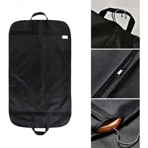 Black Garment Dust Bag Suit Cover Dress Vetemen Storage Non-woven Breathable Dust Cover Dustproof Hanger Clothes Garment Bag