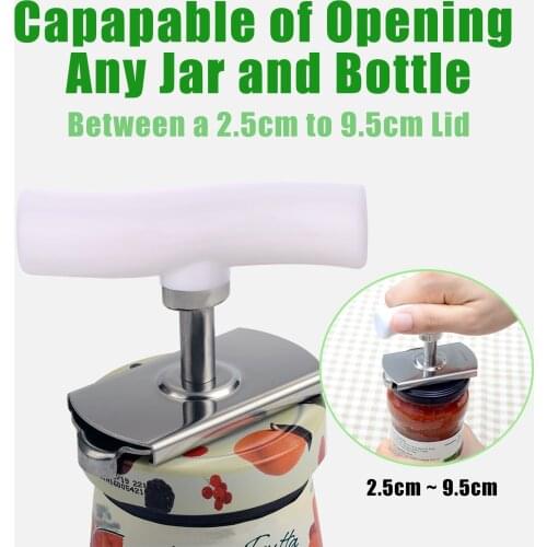 Manual Stainless Steel Easy Can Jar Opener Adjustable 1-4 Inches Cap Lid Openers Tool Kitchen Gadgets Jar Opener