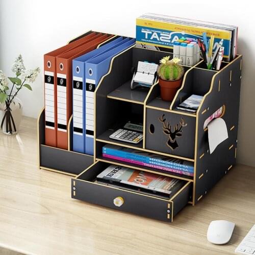 Newspaper Rack Magazine Holder Stationery Storage Box Desk Organizer for Document Letter File Tray Home Office School Supplies