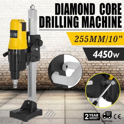 4450W Wet/Dry Variable Speed Diamond Core Drill Drilling Machine Ø 255mm w/Stand