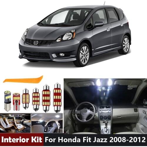 4pcs Canbus Led Car Interior Lights Package Kit for Honda Fit Jazz 2008 2009 2010 2011 2012 Led Interior Dome Trunk Lights