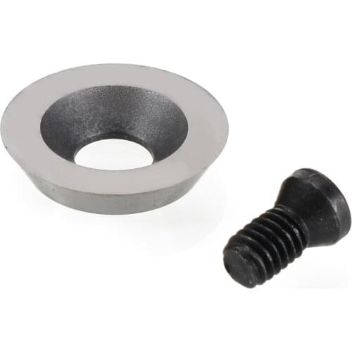 1 Set Round Carbide Insert 16mm 16x3-30 Degree Cutter Finisher Wood Turning Lathe Tool With M5x8mm Flat Head Screw
