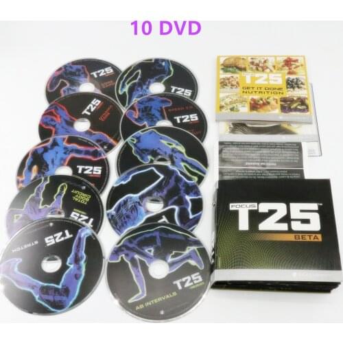 Focus T25 Gamma 4 Disc Fittness Workout dvd DVDs w/ Calendar 10DVD OR 4DVD