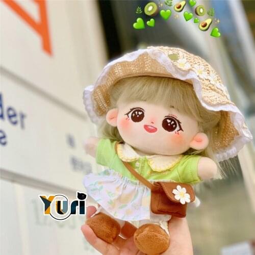Yuri Original Handmade Summer Set Hat Bag Clothes For 15cm 20cm Doll Toy Cosplay Child Gift C MI