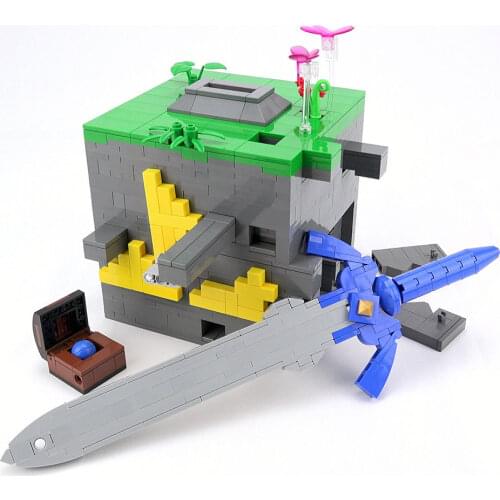 Famous Master Sword Link Decrypt The Mystery Box Castle Game MOC Hailar Scene Building Blocks Weapon Bricks Kids Toys