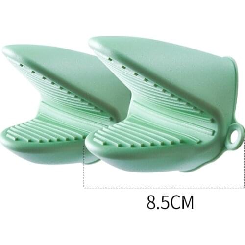1Pair Thicken Silicone Oven Clip Anti-High Temperature Baking Gloves Kitchen Microwave Oven Mitt Insulation Pot Holder Gloves