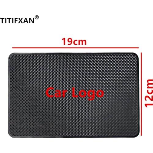 1PCS Car Logo Mobile Phone Pad Non Anti-Slip Mat For SEAT Lada Fiat Ssangyong Mini DAIHATSU Great Wall ACURA Alfaromeo ABARTH