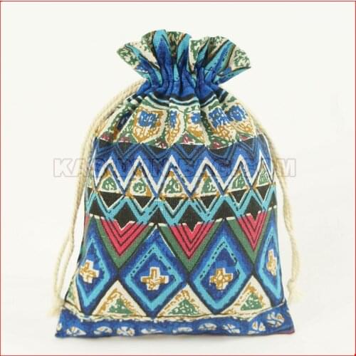 100pieces/lot small drawstring linen cotton fabric gift bags