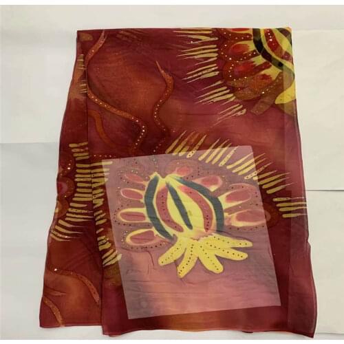 2020 High Quality African Soft Silk Fabric 5 Yards For Garment Neat Embroidery On For Lady Dress Silk Fabric! LXF77316