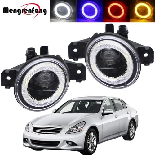2in1 Design Car Front Bumper Fog Light With Angel Eye Daytime Running Lamp DRL 30W 8000LM 12V For Infiniti G37 2010 2011